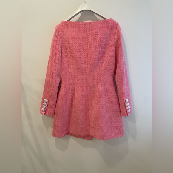 Self Portraits Pink Boucle Mini Dress - Picture 4 of 6